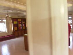 WS DS Monks walking  around  completed mandala   / Kathmandu, Central, Nepal Stock Footage