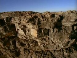 Tracking over rocky mountainside, South Africa Stock Footage