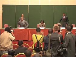 US Sec of State Rice visits Ethiopia, comments on Somalia, Iran News Clip