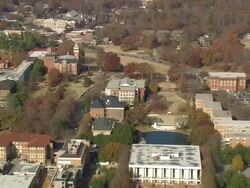 MS AERIAL View of Clemson University / South Carolina, United States Stock Footage
