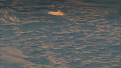 Golden sunlight reflects off snow. Stock Footage