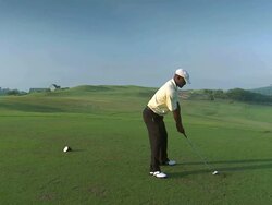 MS Shot of Golfer teeing off, PrinceÃ¥Â«s Grant Golf Estate / Kwazulu-Natal, South Africa Stock Footage