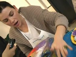 Gibson Guitar 'Paint For PEP' Charity Event Stock Footage