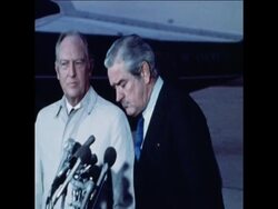 SYND 15 12 71 PRESIDENT RICHARD NIXON BACK AFTER AZORES TALKS News Clip