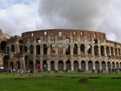 WS View of Colosseo with cloudy sky / Rome, Latium, Italy Stock Footage