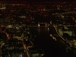 London Night Time Aerials News Clip