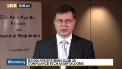 EU Commission's Dombrovskis on MiFID II, Brexit, Bitcoin News Clip