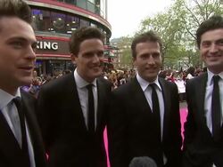 INTERVIEW Blake on their campaign trail for the Classical Brits, on Jennifer Lopez, on future plans of managing new acts at the The Back Up Plan Premiere UK at London England. (Footage by WireImage Video/GettyImages) Stock Footage