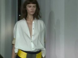 Models walk the runway at Acne - Paris Fashion Stock Footage