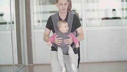 4K: Parents Exercising with Their Babies in a Gym Stock Footage