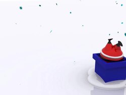 3D Santa Claus Stuck in a Chimney Stock Footage