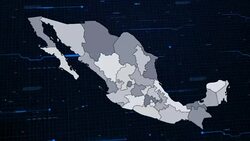 Mexico network map Stock Footage