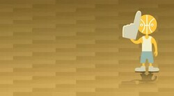 Basketball Head Waving Finger Fan Stock Footage