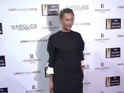 Connie Nielsen at The Creative Coalition's Spotlight Awards Dinner Gala Stock Footage