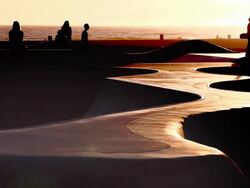 Skateboard Sunset California Stock Footage