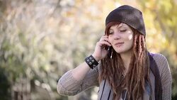 Hipster on the phone Stock Footage