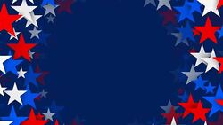 Circles of Red, White and Blue Stars Spinning(Loopable) Stock Footage