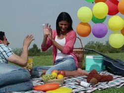 Young couple enjoying in the park, Delhi, India Stock Footage