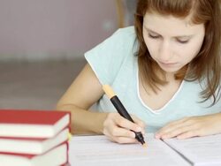Girl Studying Stock Footage