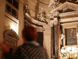 B-ROLL - Vigil Prayer Prior To The Canonization Of Pope John Paul II And Pope John XXIII on April 26, 2014 in Rome, Italy. (Footage by Giulio Origlia/Getty Images) Stock Footage