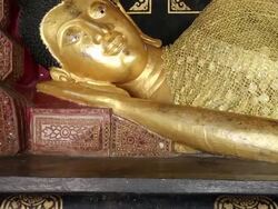 Reclining Buddha Wat Chedi Luang Stock Footage