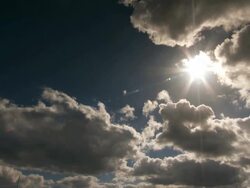 Sun and clouds motion timelapse Stock Footage