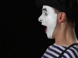 Mime Magnifying Glass - Good News Stock Footage