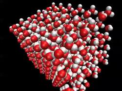 Animation of ice rotation, showing the crystalline structure of frozen water molecules Stock Footage