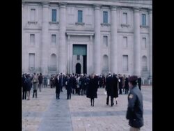 UPITN 23/1/80 CEREMONY TO REBURY KING ALFONSO XIII OF SPAIN IN THE ROYAL PANTHEON OF SAN LORENZO Instructional Video