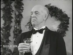 1940: STATUE: TU MS Statue of World War I soldier w/ rifle on shoulder. 1918 DRAMATIZATION: 'Welcome 1919' banner. People in New Year's celebration. 'Congressman' sipping champagne w/ wife, men of 'The Day' newspaper toasting, 'Congressman' toasting. Instructional Video