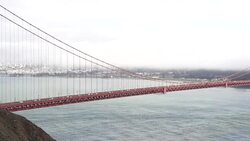 Traffic on The Golden Gate Bridge Stock Footage