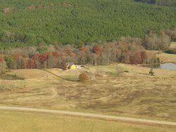 WS AERIAL View of town city with wooded area / South Carolina, United States Stock Footage