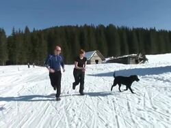 HD STEADY CAM: Running In The Countryside Stock Footage