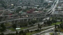 View of highway interchange system in busy Mexico City. Stock Footage