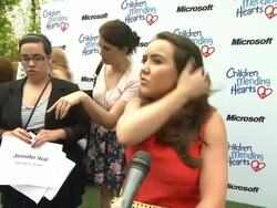 INTERVIEW: Jennifer Veal on what brings her out at Children Mending Hearts 4th Annual Spring Benefit on 4/22/12 in Pacific Palisades, CA. Stock Footage