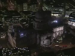 AERIAL CU St. Paul's Cathedral Stock Footage