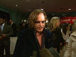 NEWS CAPSULE: The Wrestler UK Premiere, London ,UK, 01/01/09  Stock Footage