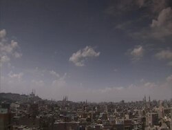 Arabic town skyline, Al Ahzar, Egypt, (sound available) Stock Footage