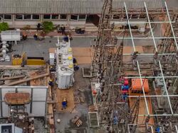 TL : maintenance electric equipment Stock Footage