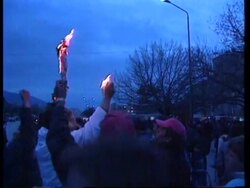 Albania - Thousands take to streets in protest News Clip