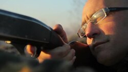 aiming in target close up Stock Footage