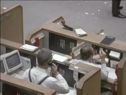 Toronto Stock Exchange brokers Stock Footage