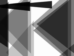 DISTORTED TRIANGLE : greyscale, white back (TRANSITION) Stock Footage