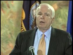 Republican presidential contender John McCain calls the four-year Iraq conflict 'necessary and just' and accused anti-war Democrats of recklessness. Instructional Video