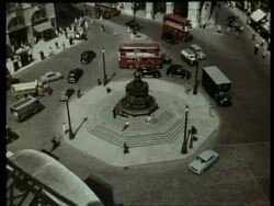 ARCHIVAL - Piccadilly Circus, London, UK.  1958 Stock Footage