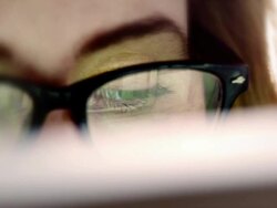 Eye watching display Stock Footage