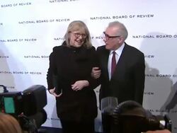 Martin Scorsese, Helen Morris at National Board of Review Awards Gala - Red Carpet at Cipriani 42nd Street on 1/10/2012 in New York City, NY. Stock Footage