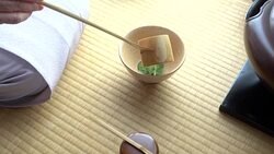 Traditional tea ceremony 'sado' 3 bulk 2/3 -4K- Stock Footage