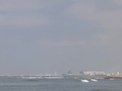 WS PAN View of grand mosque of Hassan II / Casablanca, Grand Casablanca, Morocco Stock Footage