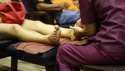 foot massage, Thailand Stock Footage